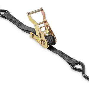 Ratchet Tie Down Straps (s Hook, 1 X 15', 2,100 Lb Capacity)